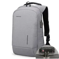 Fashionable multifunction backpack - with USB charging port - bag for 13" / 15" laptop