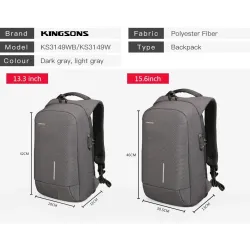 Sac à dos multifonction à la mode - avec port de chargement USB - sac pour ordinateur portable 13" / 15"
