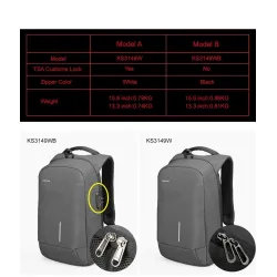 MochilasMochila multifunción de moda - con puerto de carga USB - bolsa para laptop de 13 "/ 15"