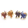 Colorful crystal elephant - keychain