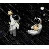 Astronauten met een ster - asymmetrische oorbellen - hanger voor kettingOorbellen