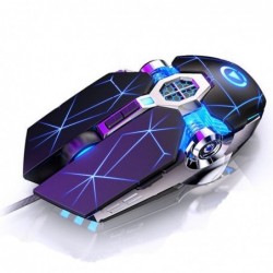 Profesjonalna optyczna mysz gamingowa - 6 przycisków - przewodowa - 3200DPI - LED - cicha