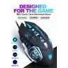 Professional optical gaming mouse - 6 buttons - wired - 3200DPI - LED - silent