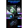 Professional optical gaming mouse - 6 buttons - wired - 3200DPI - LED - silent