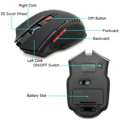 Mysz bezprzewodowa - z odbiornikiem USB - 2000DPI - 2,4GHzMyszki