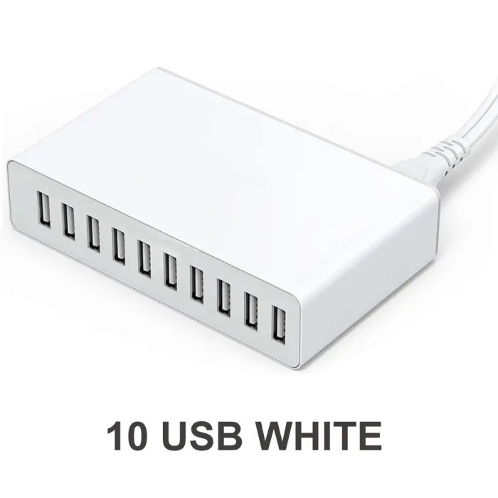 Wieloportowa ładowarka USB - szybkie ładowanie - 5 / 6 / 10 portów - 60WŁadowarki
