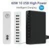 Wieloportowa ładowarka USB - szybkie ładowanie - 5 / 6 / 10 portów - 60WŁadowarki