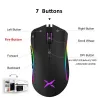 MouseM625 - A3050 - 4000 DPI 1000Hz - mouse para juegos con cable - retroiluminación RGB - 7 botones - USB