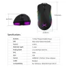 MouseM625 - A3050 - 4000 DPI 1000Hz - mouse para juegos con cable - retroiluminación RGB - 7 botones - USB