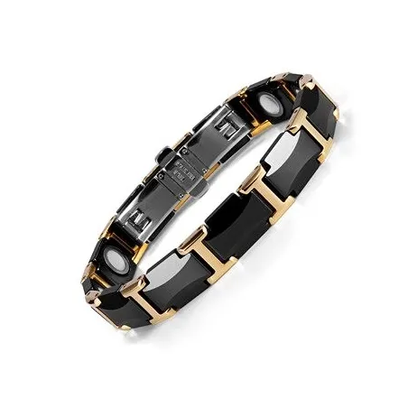 Protectores de pantallaPulsera magnética - acero de tungsteno cerámico negro - unisex - protección radiológica