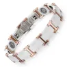 Bracciale magnetico - acciaio al tungsteno in ceramica nera - unisex - protezione dalle radiazioni