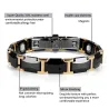 Protectores de pantallaPulsera magnética - acero de tungsteno cerámico negro - unisex - protección radiológica