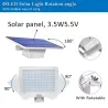 Kinkiet zewnętrzny ogrodowy - wodoodporna lampa solarna - regulowana - 48 LEDOświetlenia słonecznego