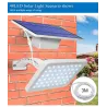 Kinkiet zewnętrzny ogrodowy - wodoodporna lampa solarna - regulowana - 48 LEDOświetlenia słonecznego