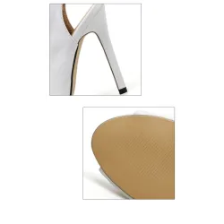 Sexy high heel boots - with zippers / buckle - ankle length - open toe / heelHigh heels