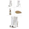 Sexy high heel boots - with zippers / buckle - ankle length - open toe / heelHigh heels