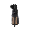 Sexy high heel boots - with metal buckle - open toe