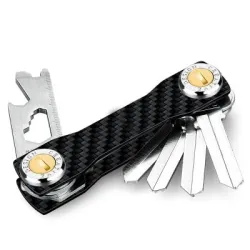 llaveroModern key organiser - carbon keychain