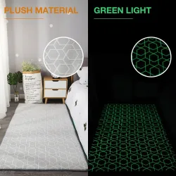Thick luminous carpet - plush fluffy mat
