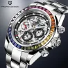 Pagani Design - montre à quartz de luxe avec design arc-en-ciel