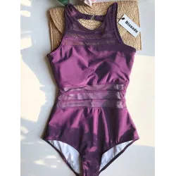 Badpak uit één stuk - hoge hals - rugloosBadkleding