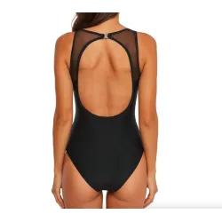 Badpak uit één stuk - hoge hals - rugloosBadkleding