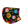 Face / mouth protection mask - disposable - for adults - flowers print