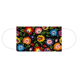 Face / mouth protection mask - disposable - for adults - flowers print