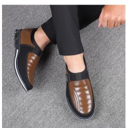 Elegant classic men's shoes - slip on