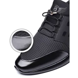 Fashionable men's sneakers - breathable - genuine leather