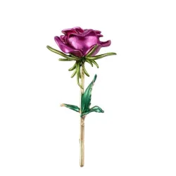 Elegante Brosche - Emaille Rose