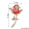 Elegant brooch with crystal rose