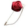 Goldene Brosche mit Rose / Kette - Unisex