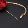 Goldene Brosche mit Rose / Kette - Unisex