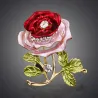 Modische Brosche - mit 3D-Kristallrose