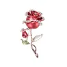 Luxurious brooch with double crystal rose