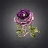 Kristall Doppelfarbe Rose mit Kristall - Brosche