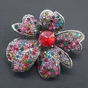 BrochesBrooch with crystal narcissus - multicolor rhinestones