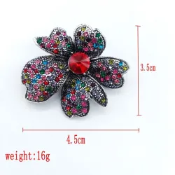 BrochesBrooch with crystal narcissus - multicolor rhinestones