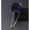 Modische Brosche mit Rose / Kette - lange Nadel - unisex