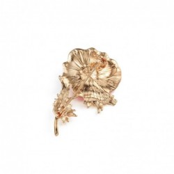 Mały emaliowany kwiatek z kryształkami - broszka vintageBroszki