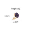 Kleine emaille bloem met kristallen - vintage brocheBroches