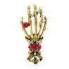 Kristallen schedel hand - vintage brocheBroches