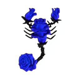 Scorpion shaped brooch with roses