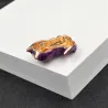Emaille paarse kat - brocheBroches