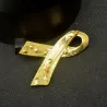 Breast cancer support - crystal brooch