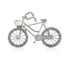 Crystal bicycle shaped brooch