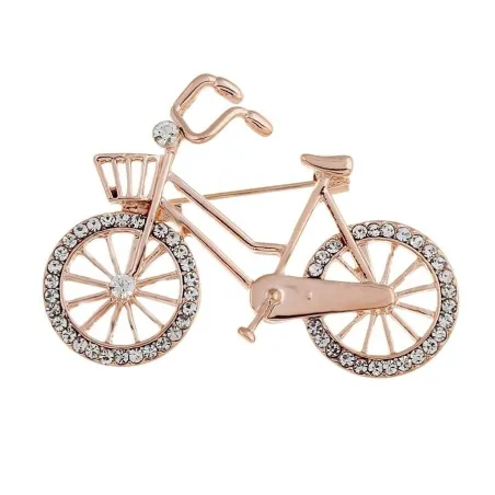 Kristallen broche in de vorm van een fietsBroches