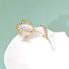 Elegant brooch with opal / crystal tulip