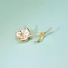 Elegante Brosche mit Opal / Kristalltulpe